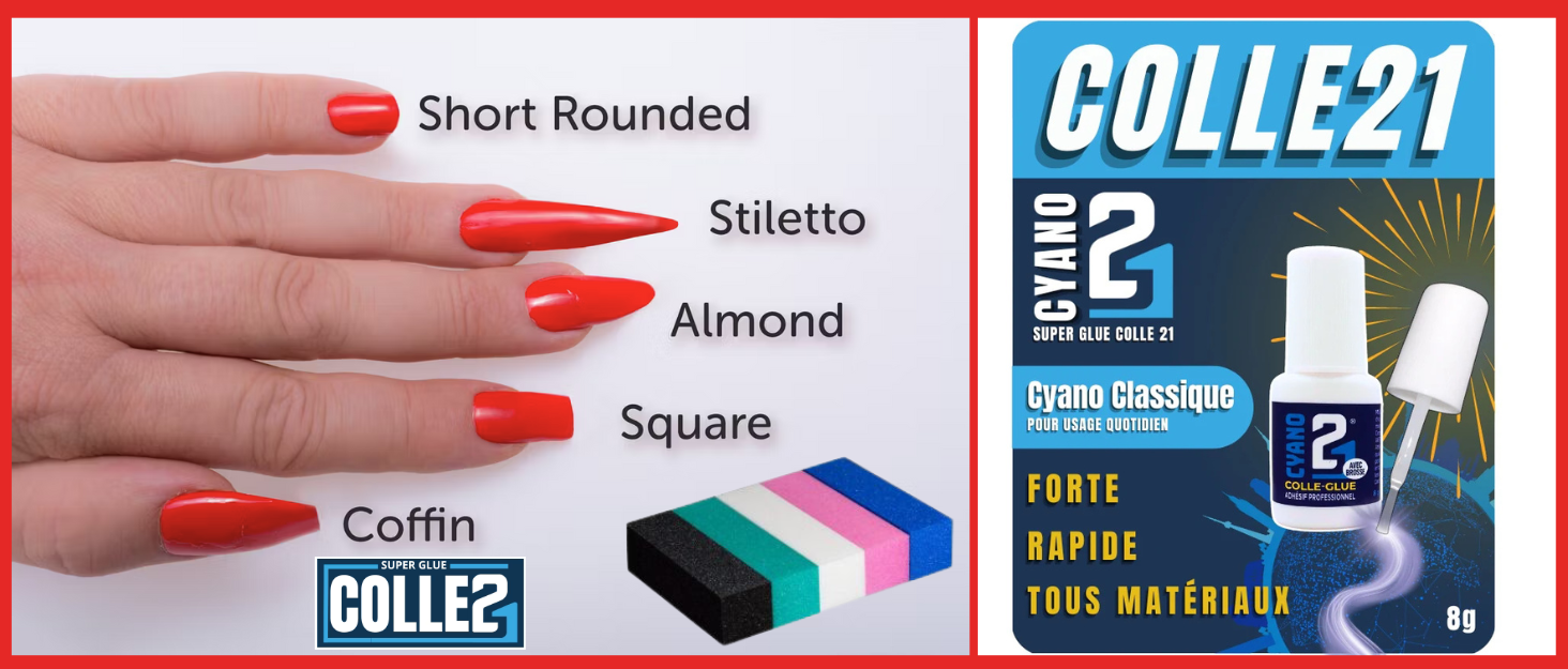 Colle pour faux ongles. super glue Colle21