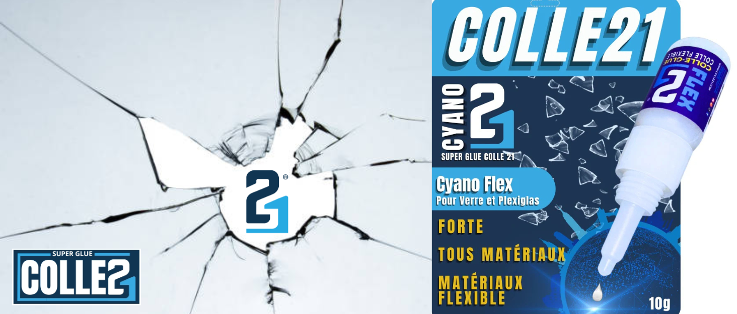 Coller du verre avec Superglue Colle21