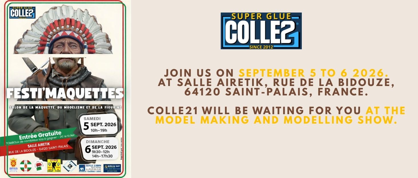 Expo de modélisme 2026 : FESTI’MAQUETTES et l’univers Colle21 Super Glue Colle 21