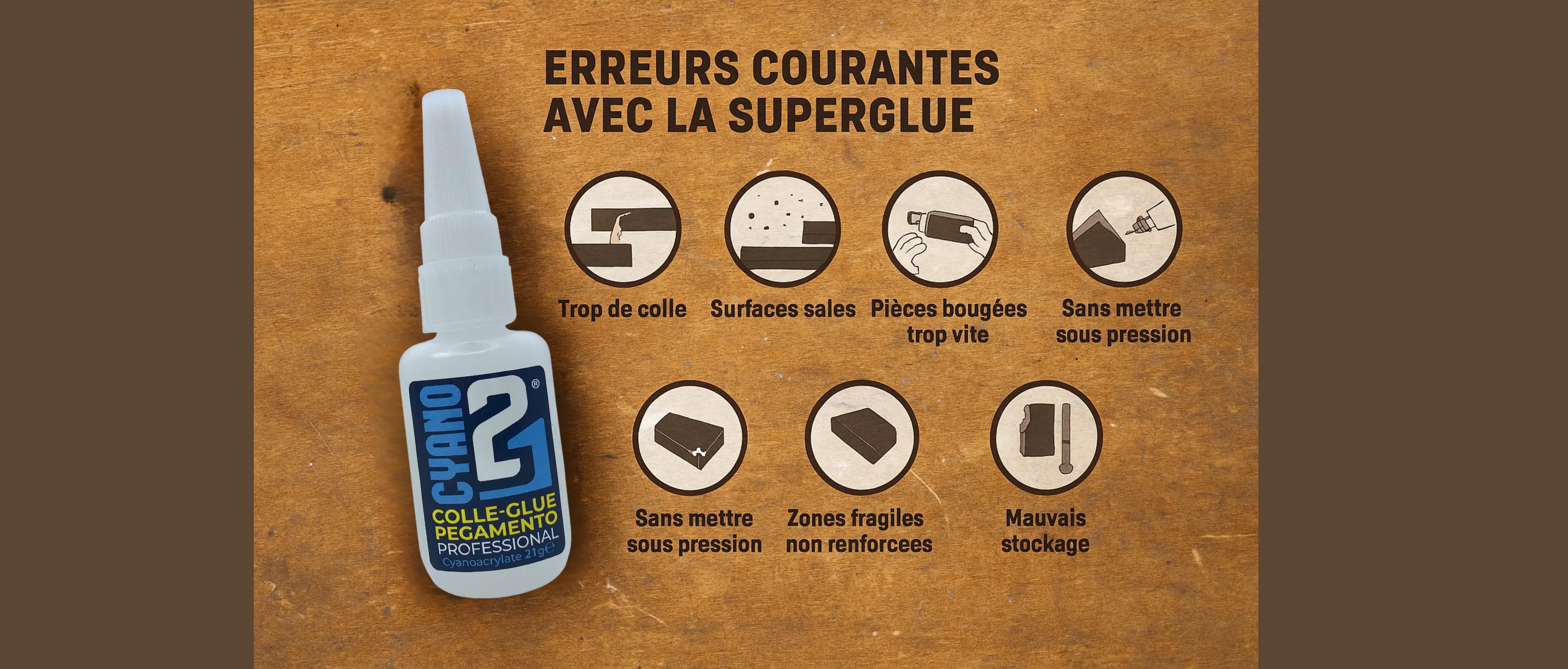 🔧Comment éviter les erreurs les plus fréquentes quand on utilise une Superglue Cyano Colle21 ? Super Glue Colle 21