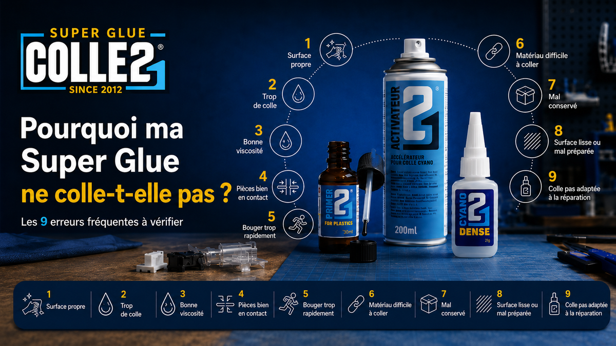 Pourquoi ma Super Glue ne colle-t-elle pas ?