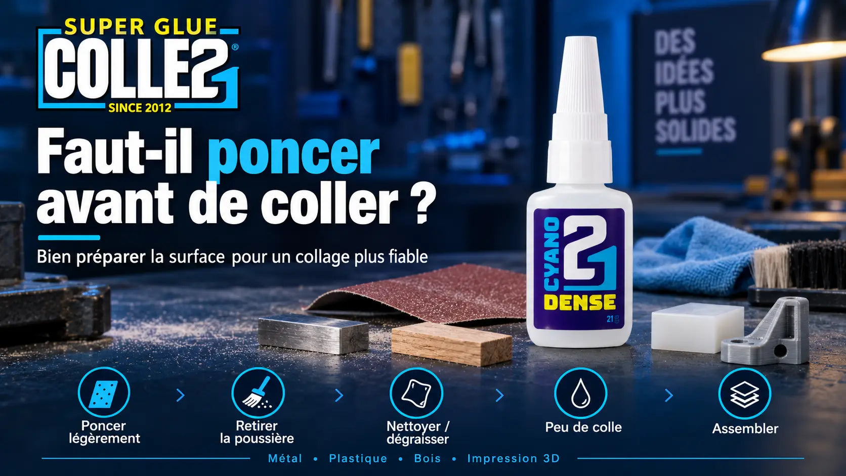 Faut-il poncer avant de coller ?