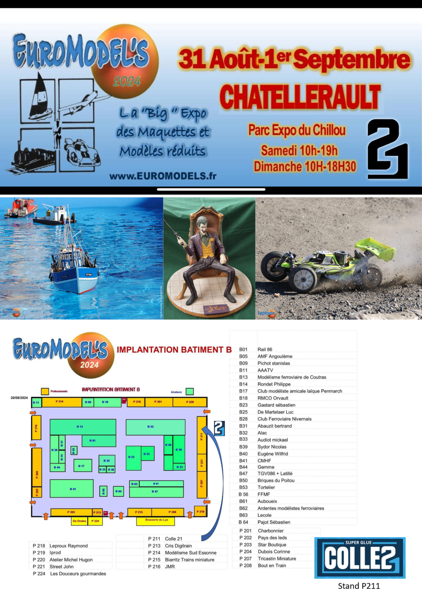 Exposition de modélisme EuroModel’s 2024 à Châtellerault le 31 août et 1 septembre - Super Glue Colle 21