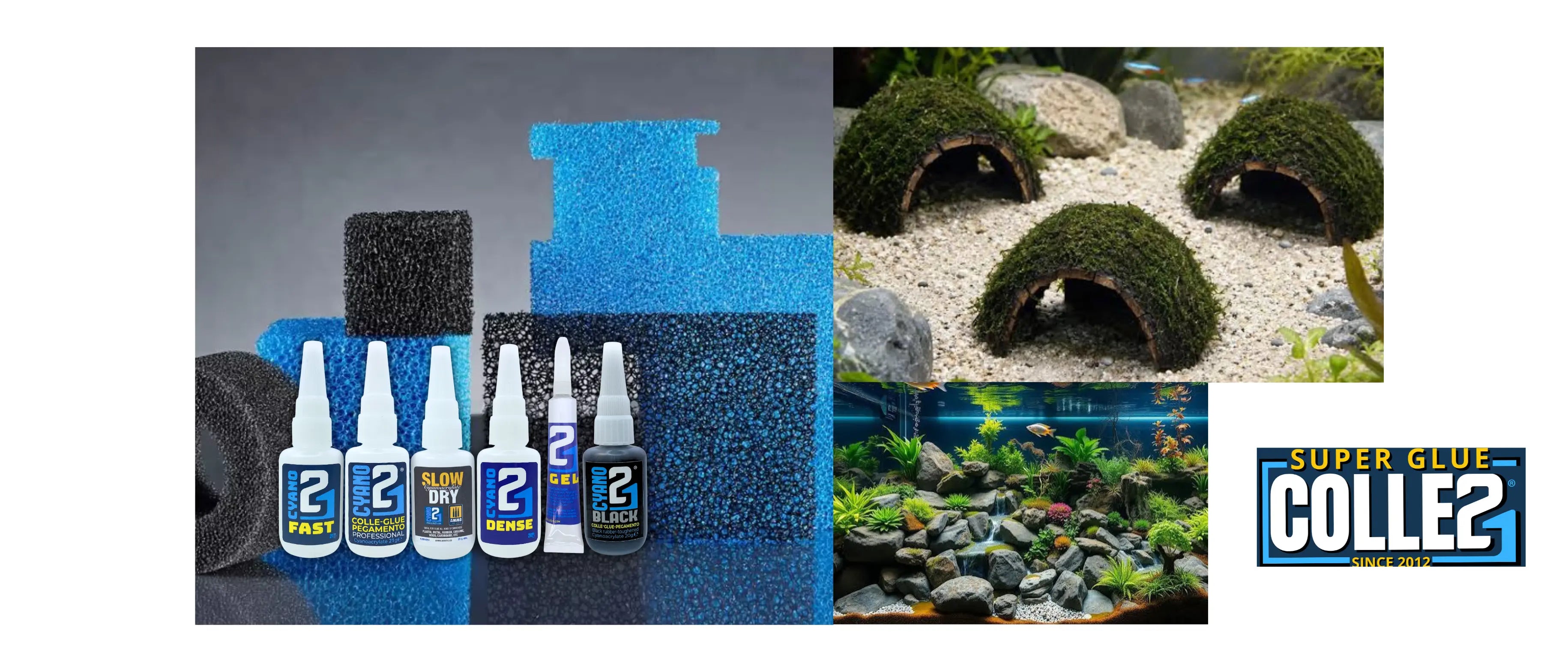 Quelle colle choisir pour les mousses d'aquarium ? Super Glue Colle 21