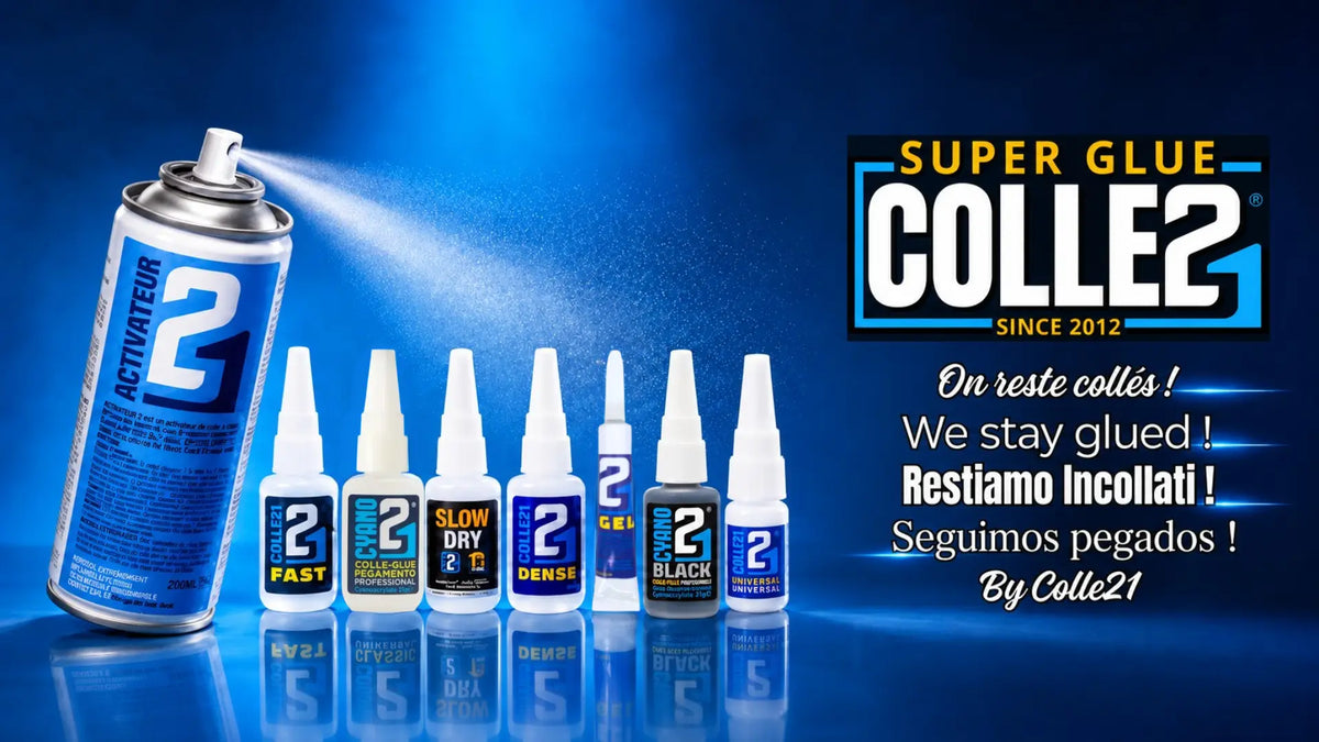 Shop officiel Colle21 – Colles et adhésifs cyanoacrylates professionnels