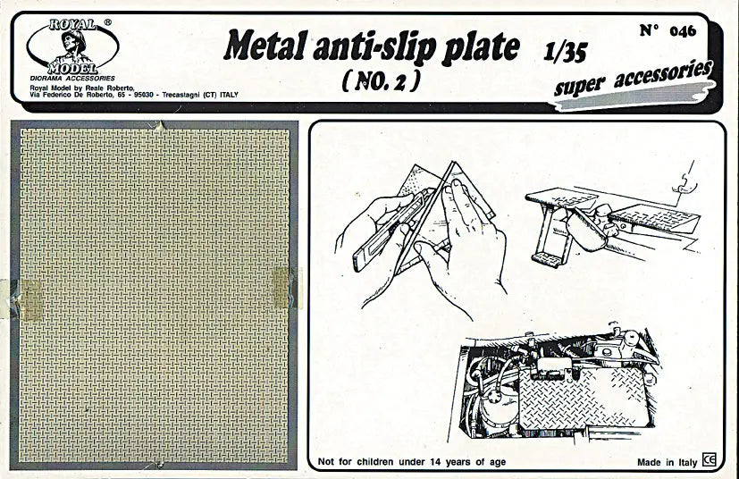 Piastra metallica antiscivolo n.2 (scala 1/35) colla 21