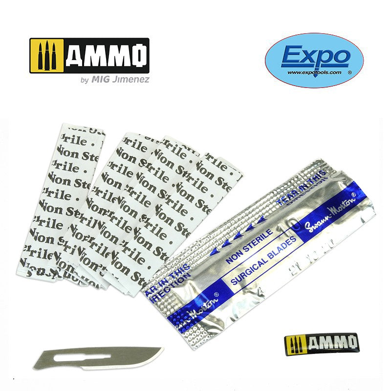 1 x Pack of 5 No. 10 Scalpel Blades colle 21