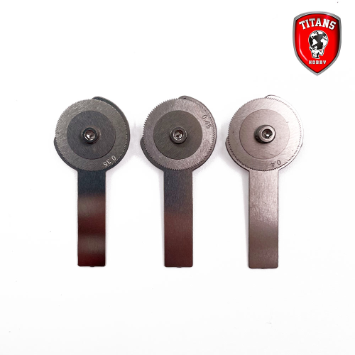 Riveteuse pour modélisme TITANS HOBBY TTH030, Ensemble n°1 d'outils pour rivets - 3 roues de 15 mm de diamètre ( 0,35 mm, 0,4 mm, 0,45 mm) TITANS HOBBY - Riveteuse pour modélisme colle 21