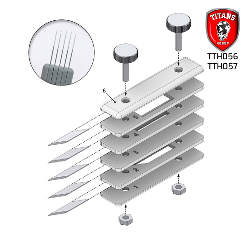 TITANS HOBBY : Graveur spécial pour modèles réduits à l'échelle 1/72 - graveur pour modélisme TTH057, graveur pour projets artistique colle 21