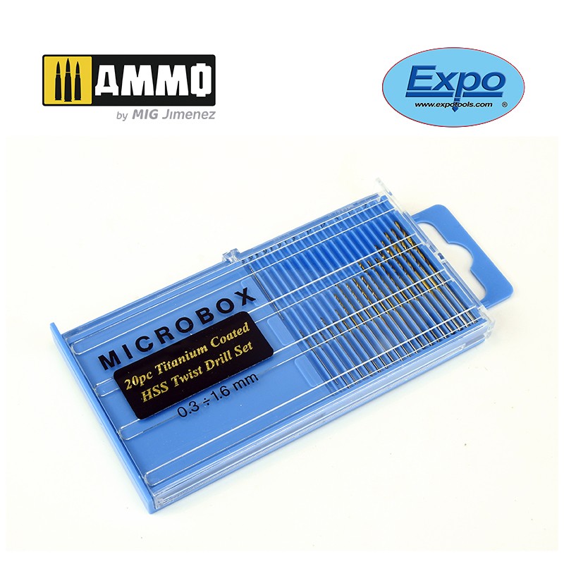 20 pcs HSS Tin Coated Drill Set colle 21