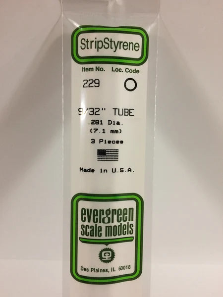 229 - .281" (7.1mm) OD OPAQUE WHITE POLYSTYRENE TUBING EverGreen