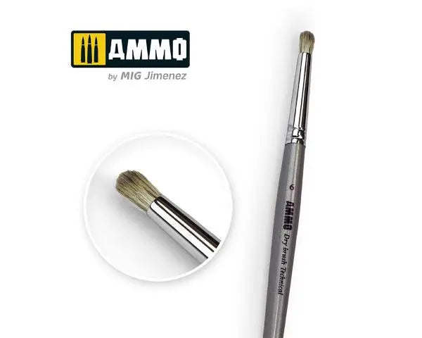 AMMO 8702: Pennelli a secco n°6 colla 21