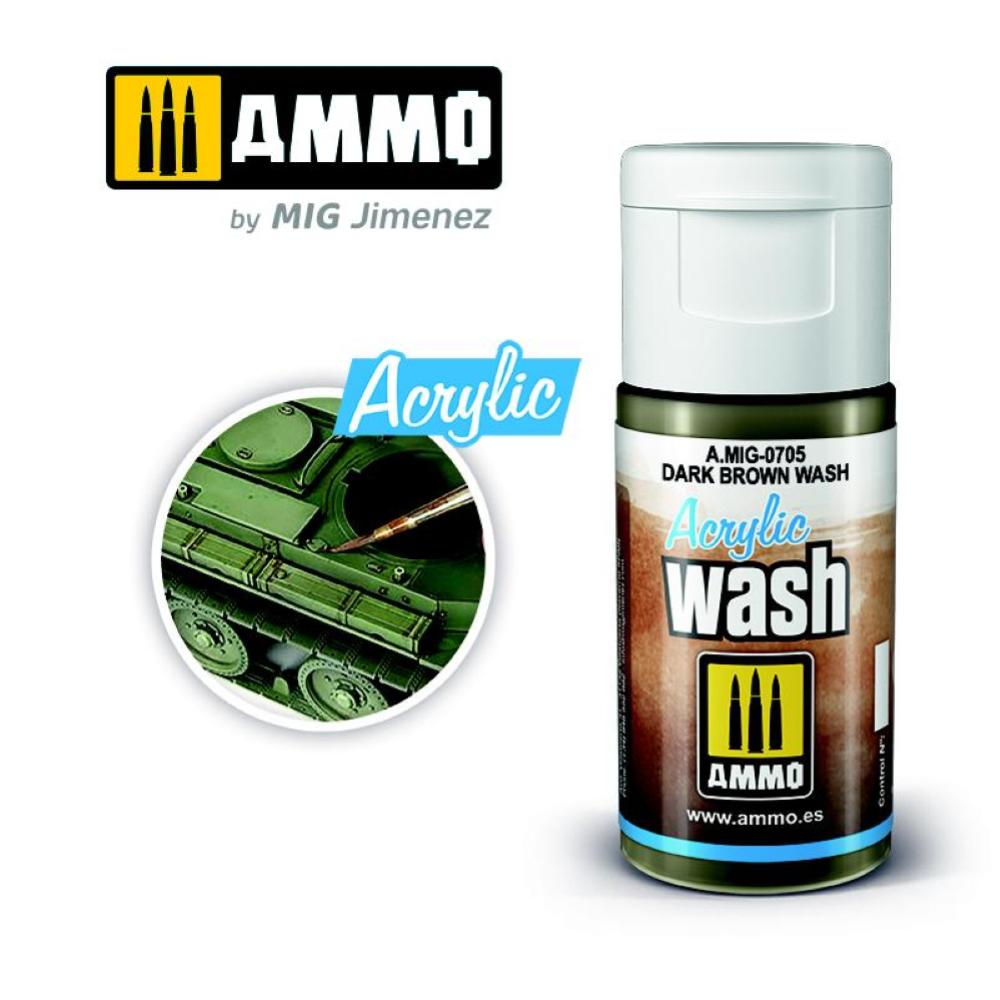 ACRYLIC WASH Dark Brown Wash AMIG0705 colle 21