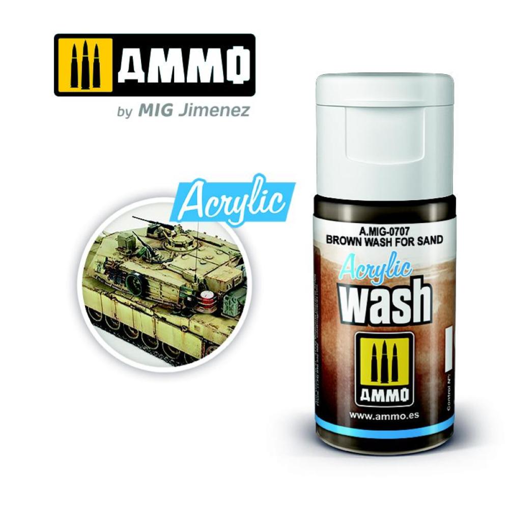 ACRYLIC WASH Brown Wash for Sand AMIG0707 colle 21