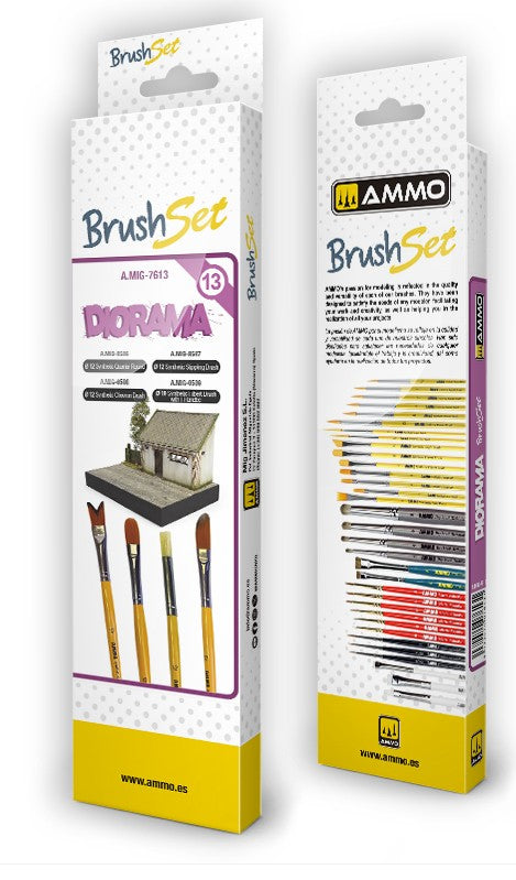 Munición de mig jiménez 7613 set de cepillos dioramas (4 pcs)