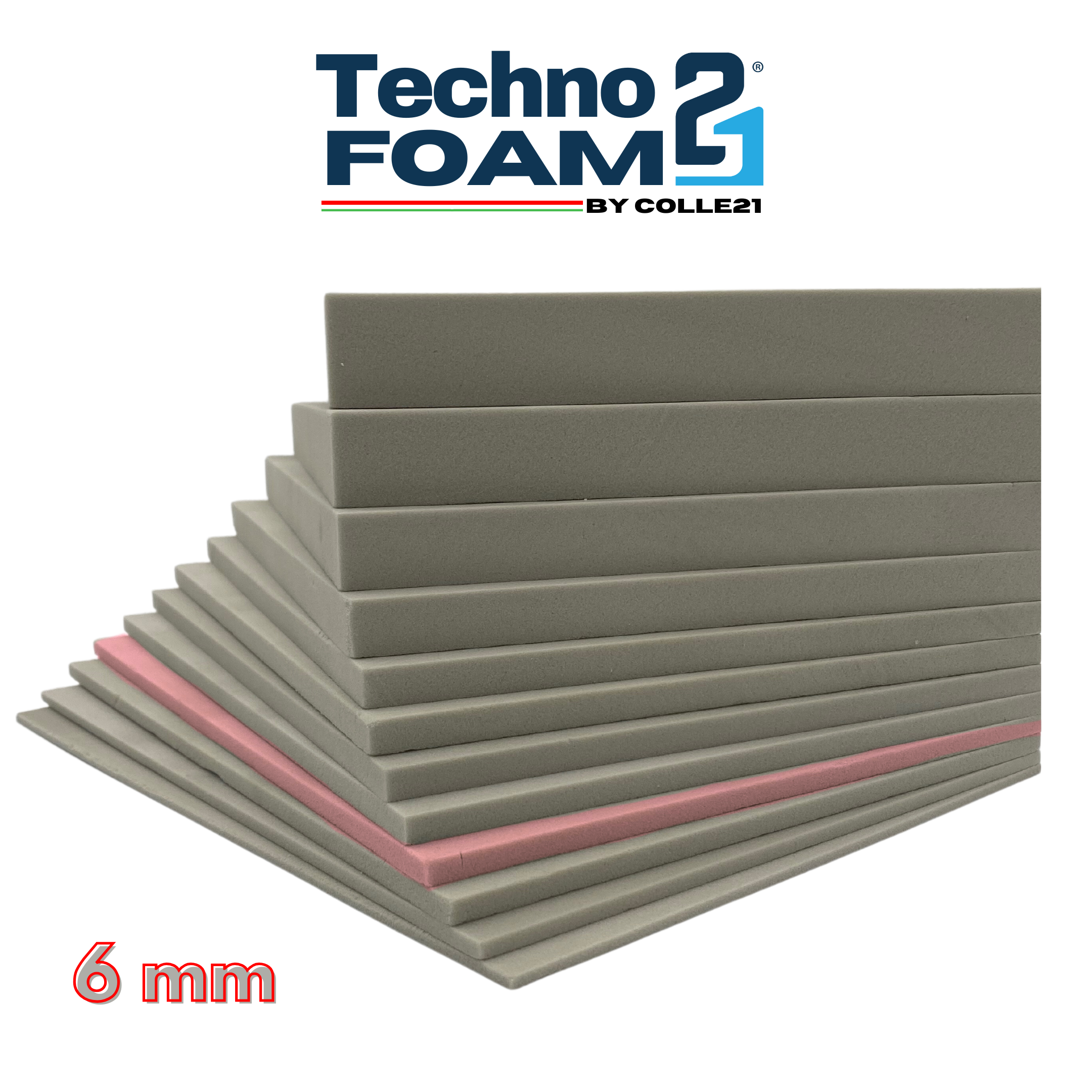 🧱 Technofoam 21 by Colle21 –Support décoratif en mousse rigide polyuréthane – Idéal pour projets créatifs, 30 x 21 cm, 6 mm d’épaisseur colle 21
