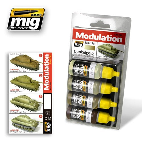 AMMO of Mig Jimenez A.MIG 7000 Dunkelgelb Modulation Set Super Glue Colle 21