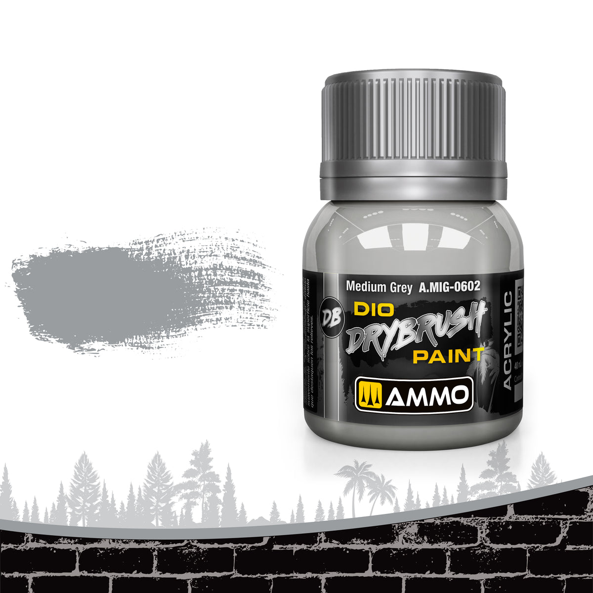 DRYBRUSH Medium Gray - AMMO by Mig Jimenez