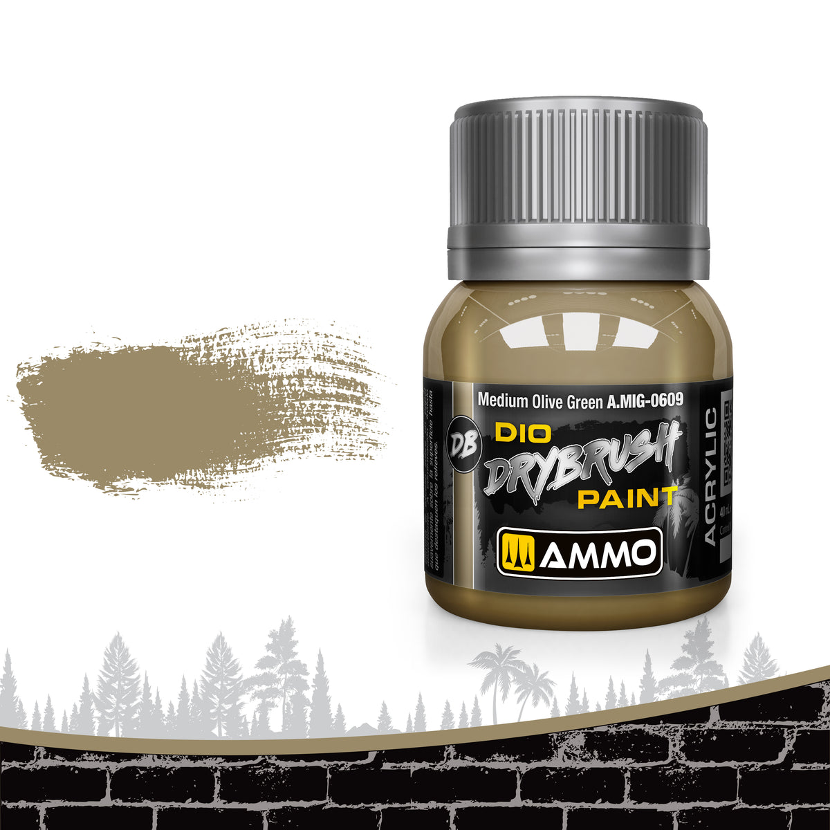 DRYBRUSH Medium Olive Green - AMMO by Mig Jimenez