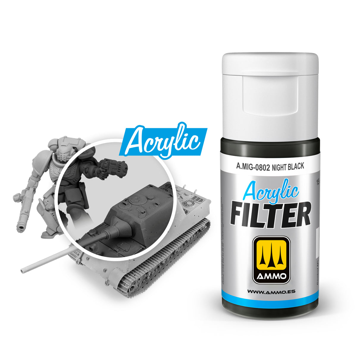 ACRYLIC FILTER Night Black - AMMO by Mig Jimenez
