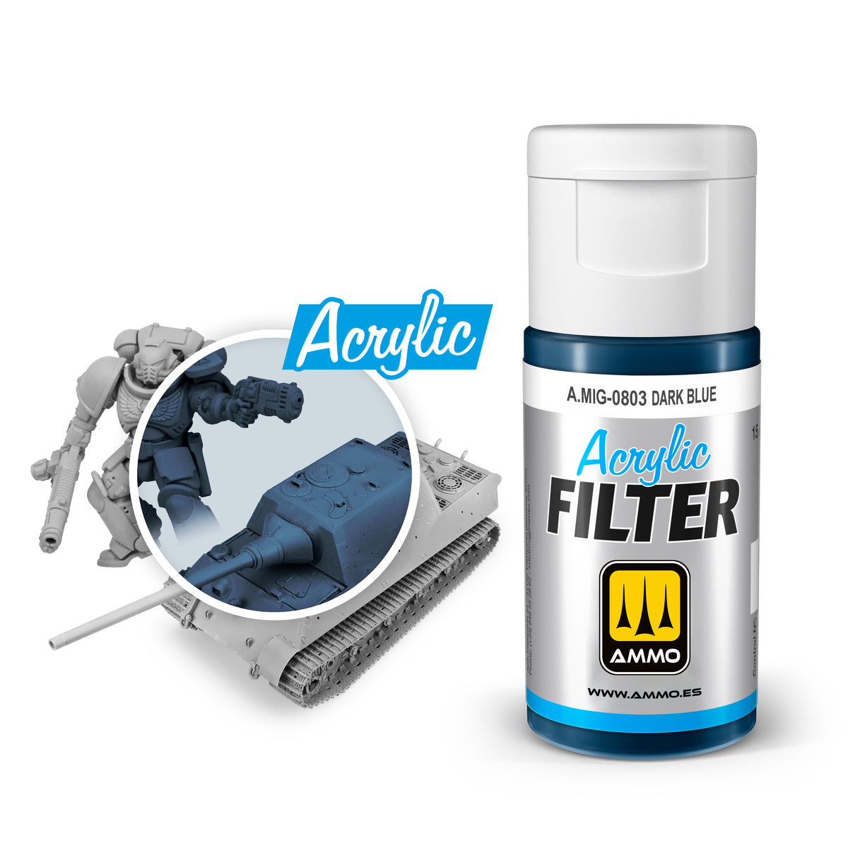 ACRYLIC FILTER Dark Blue - AMMO by Mig Jimenez