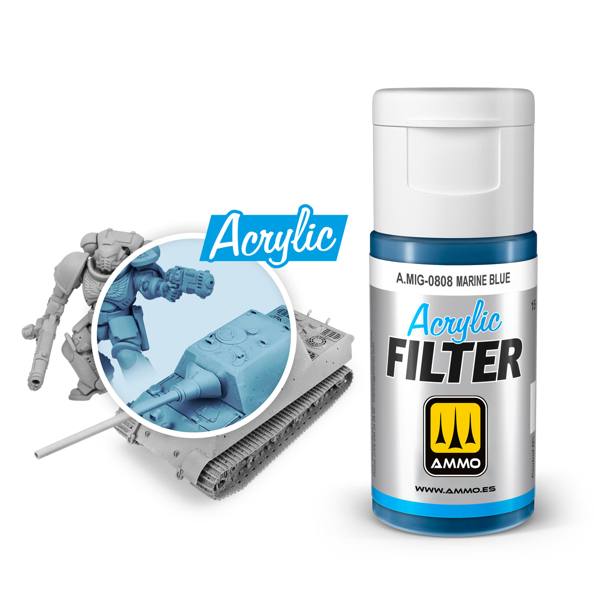 ACRYLIC FILTER Marine Blue - AMMO by Mig Jimenez