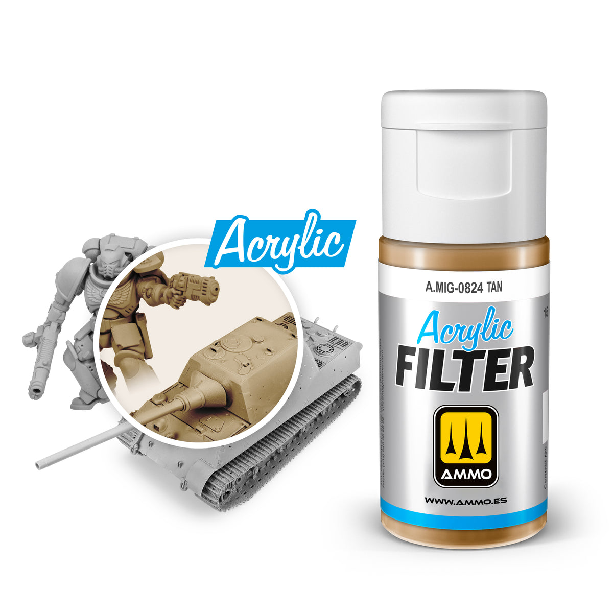 ACRYLIC FILTER Tan - AMMO by Mig Jimenez