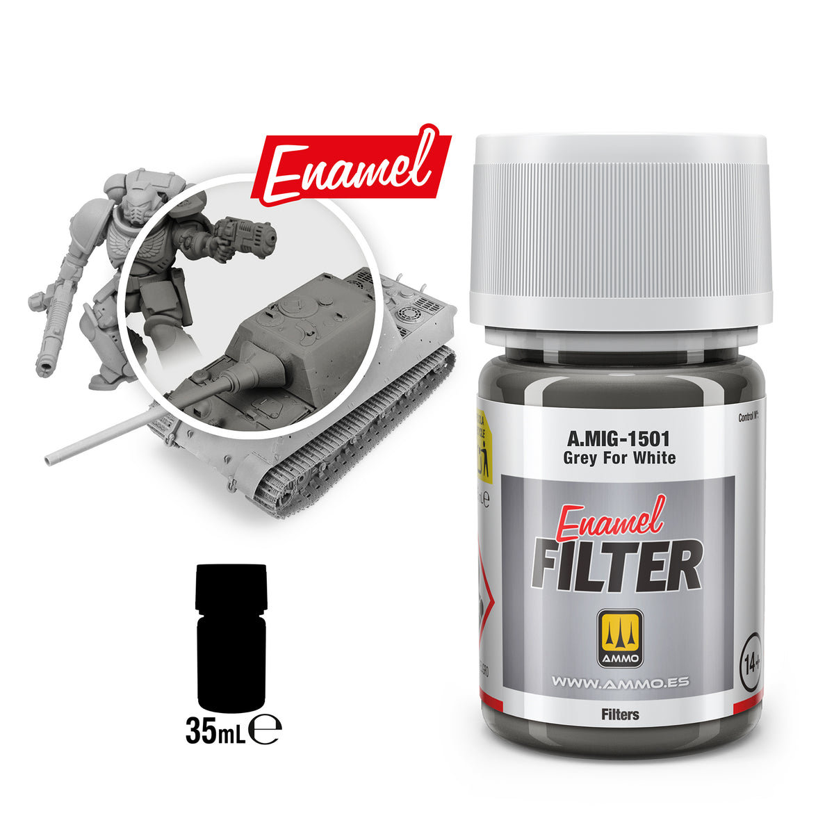 FILTER Grey for White - AMMO by Mig Jimenez
