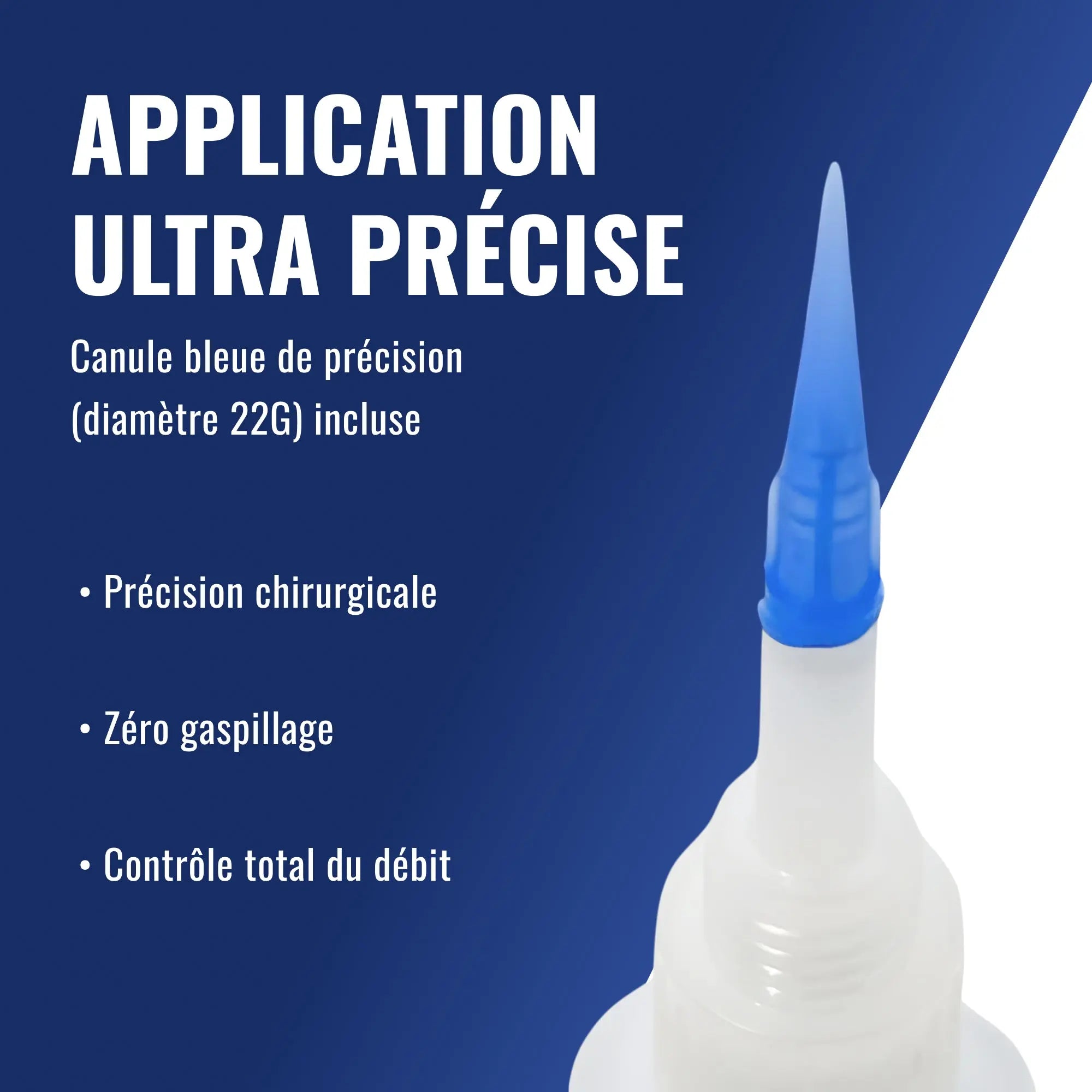 Canules de Précision en Polyéthylène 22GA By Superglue Colle21