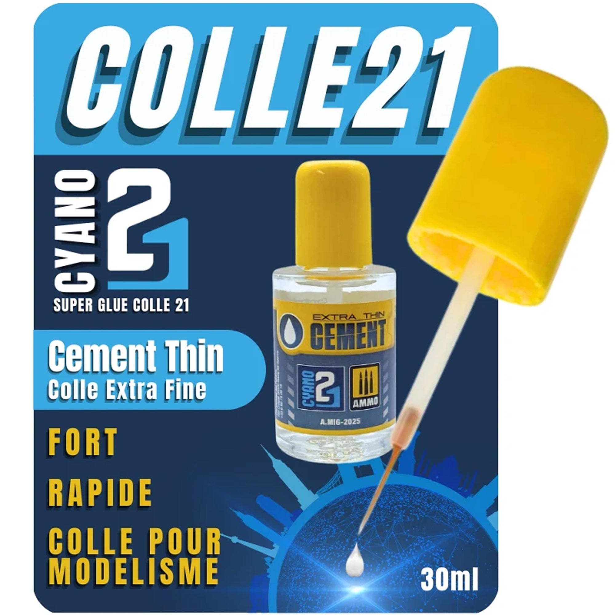🧪 KIT COMPLET Multi-Usage Super Glue Colle21 – Colle Cyano 21g, MagicDust21, Primer, Cement, Activateur, Limes – Pour Modélisme et Bricolage 🚀 colle 21