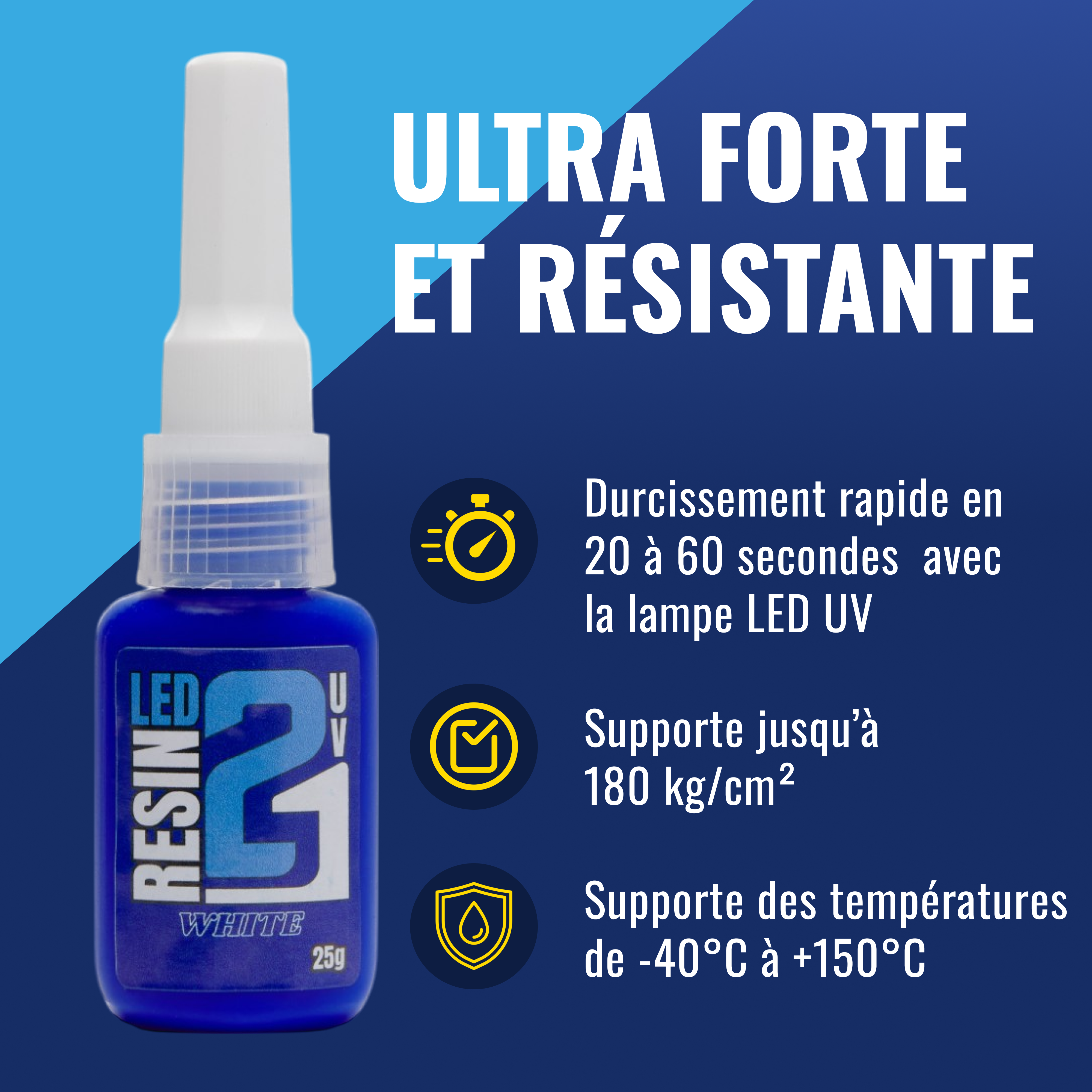 🧪 Résine Blanche LED UV Colle21 – 25g : Résine Époxy Monocomposant Haute Précision pour Modélisme, Bricolage et Créations DIY colle 21