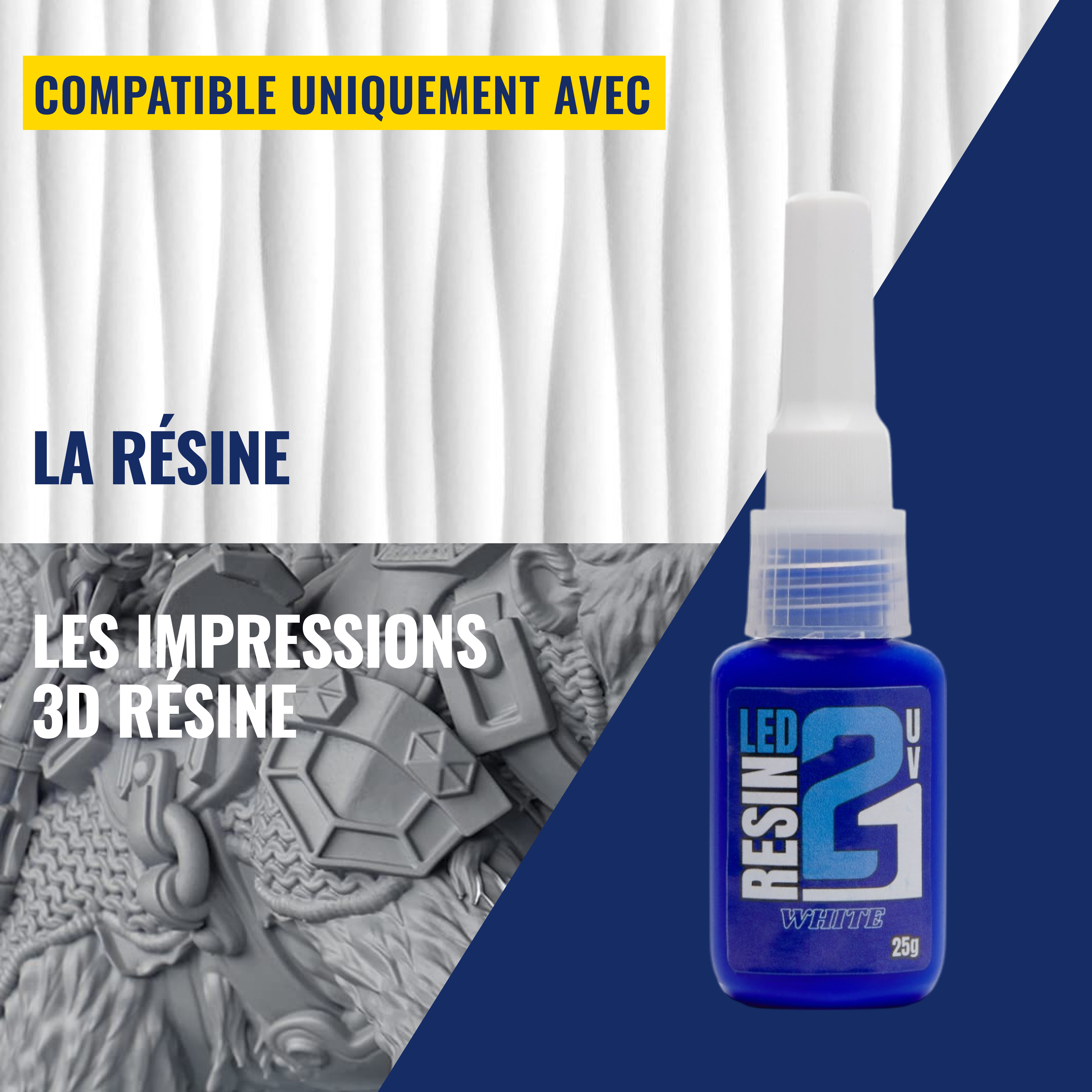 🧪 Résine Blanche LED UV Colle21 – 25g : Résine Époxy Monocomposant Haute Précision pour Modélisme, Bricolage et Créations DIY colle 21