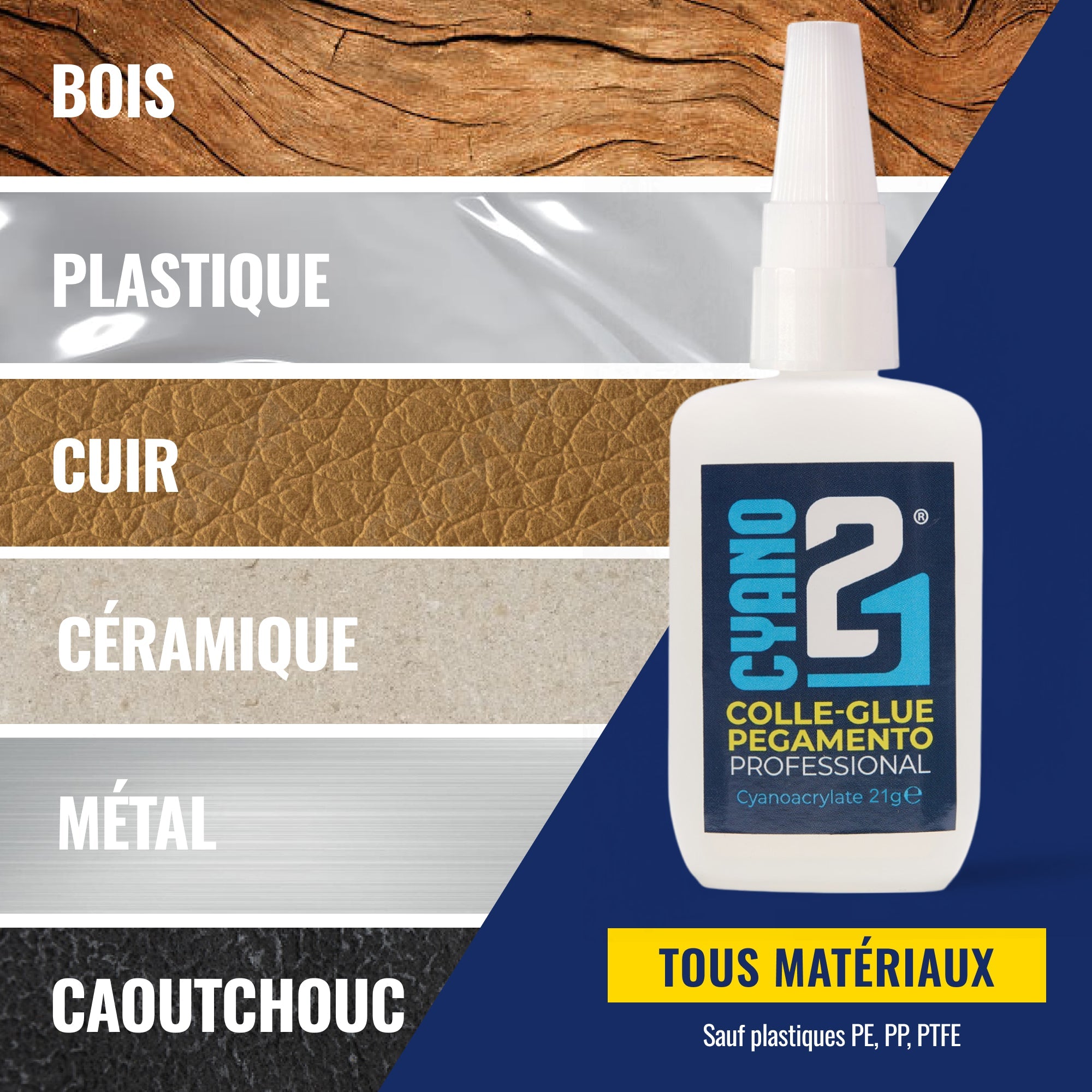 KIT ACTI ,Superglue Cyano Colle21-21gr. + Activateur Liquide 30ml pour Colle Cyanoacrylate | Collage Rapide et Précis avec Pinceau Applicateur Colle 21