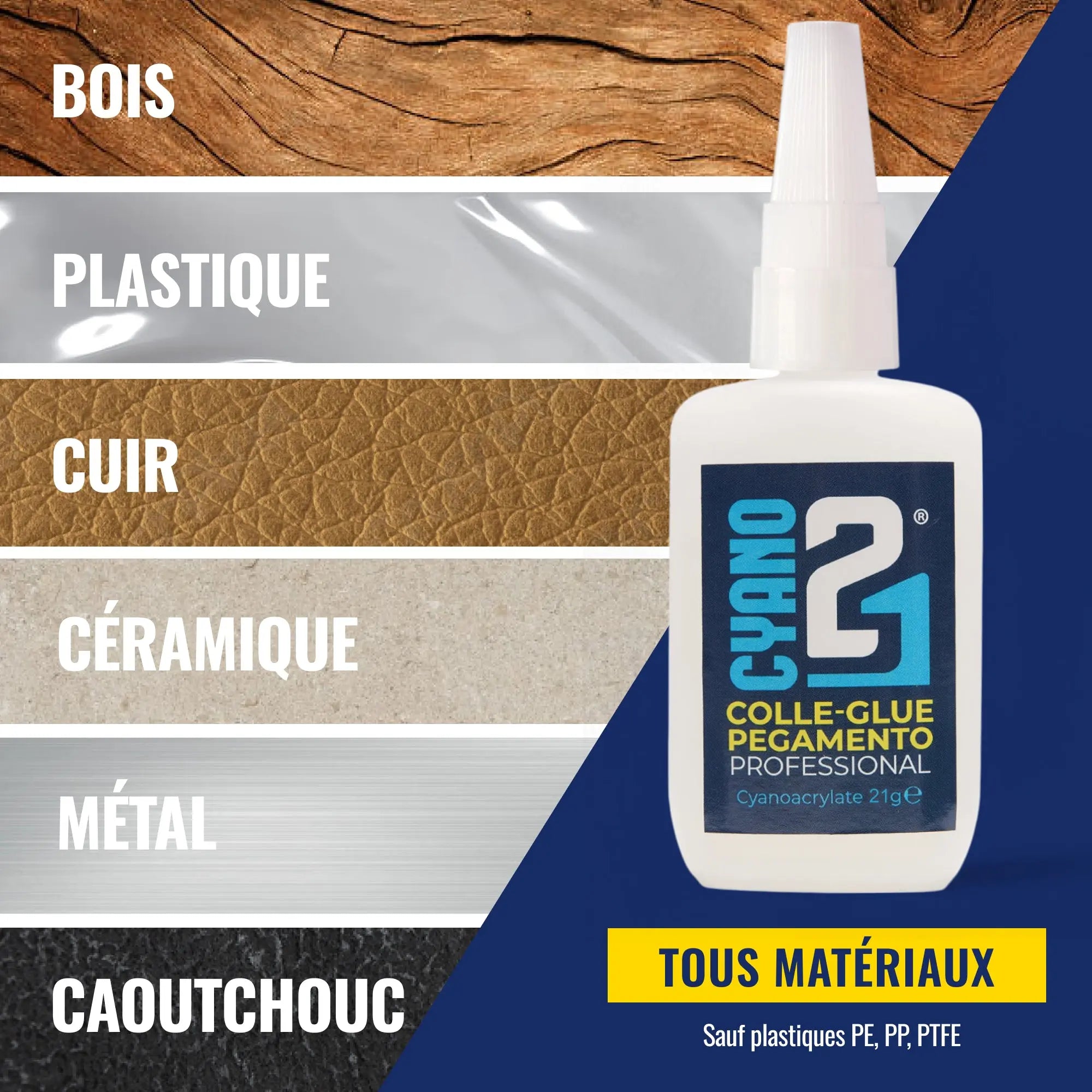 KIT ACTI ,Superglue Cyano Colle21-21gr. + Activateur Liquide 30ml pour Colle Cyanoacrylate | Collage Rapide et Précis avec Pinceau Applicateur Colle 21
