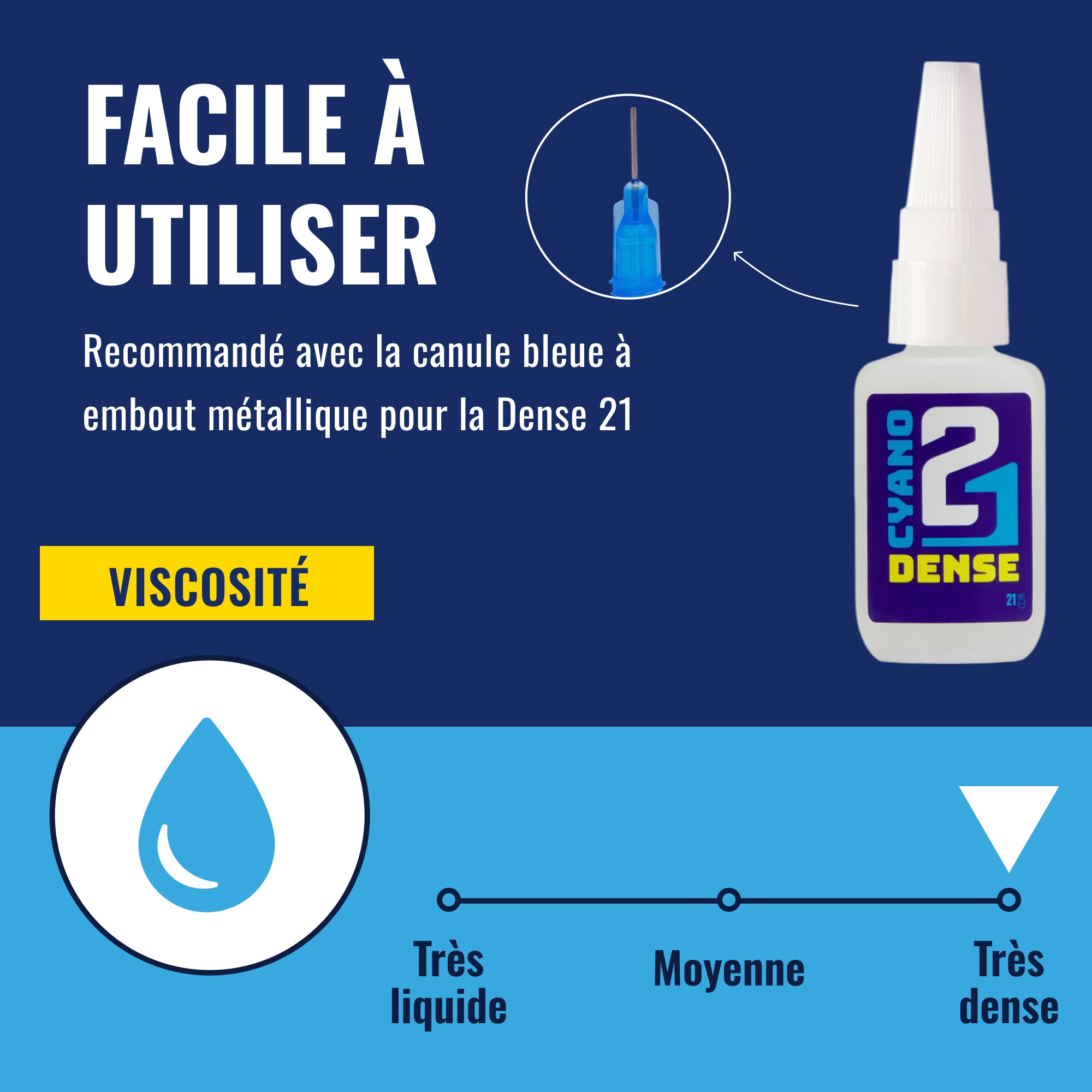 KIT ACTIVATEUR Colle21 Super Glue Colle21 DENSE + ACTIVATEUR LIQUIDE pour cyano 30ml -
Colle Extra-Forte Multi-Usages
Idéale pour le modélisme, le bricolage créatif et les réparations techniques exigeantes.🛠️ Colle 21