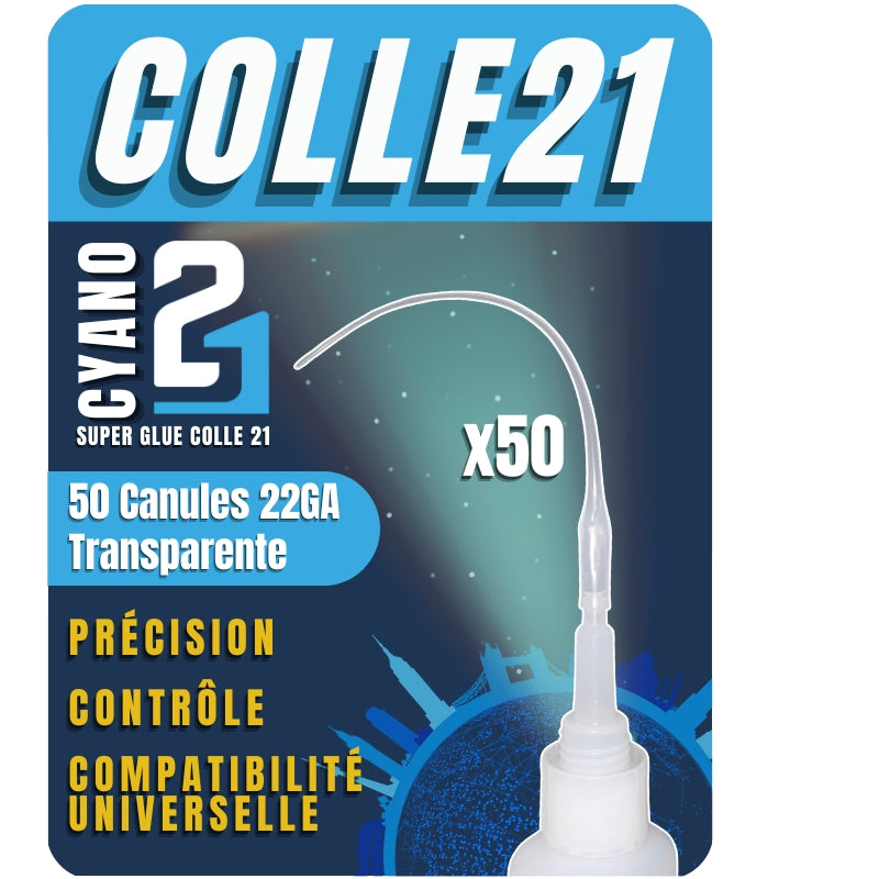 Canules Transparentes de Précision 22GA by Superglue Colle21
