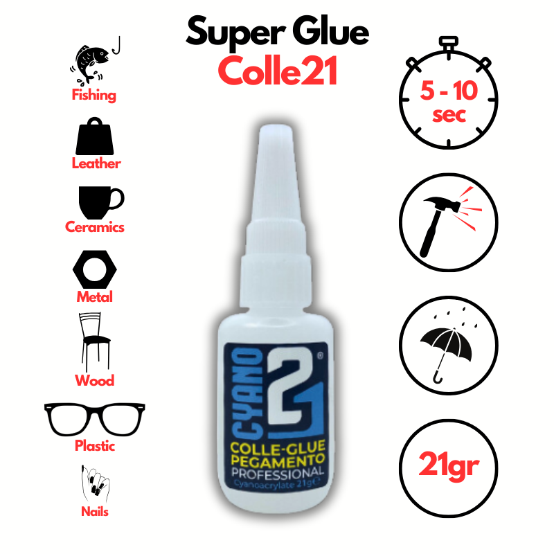KIT ACTI ,Superglue Cyano Colle21-21gr. + Activateur Liquide 30ml pour Colle Cyanoacrylate | Collage Rapide et Précis avec Pinceau Applicateur Colle 21