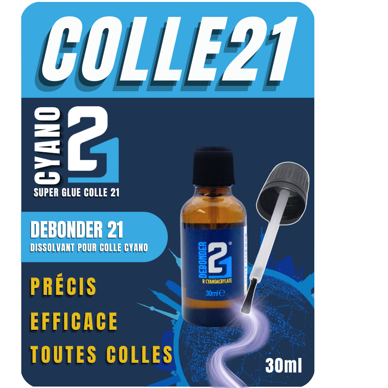 DEBONDER21 for cyano glue Colle21 solvent for cyanoacrylate glue stain remover for super glue remover for Cyanoacrylate Superglue Colle21