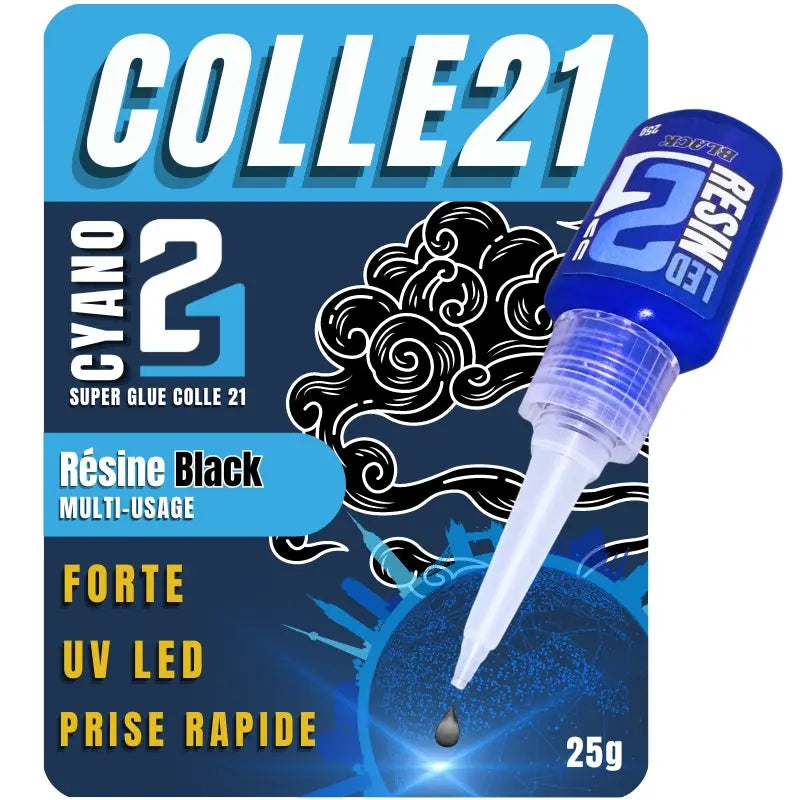 Résine Noire LED UV Colle21