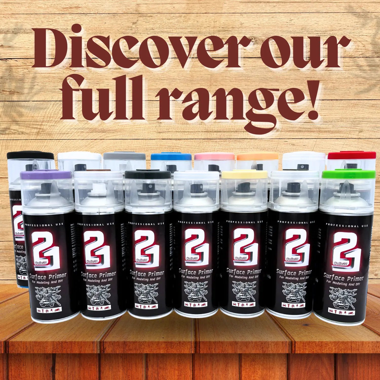 PRIMER SPRAY BROWN Colle21 - Product for DIY & model making, for perfect finishes! Super Glue Colle 21