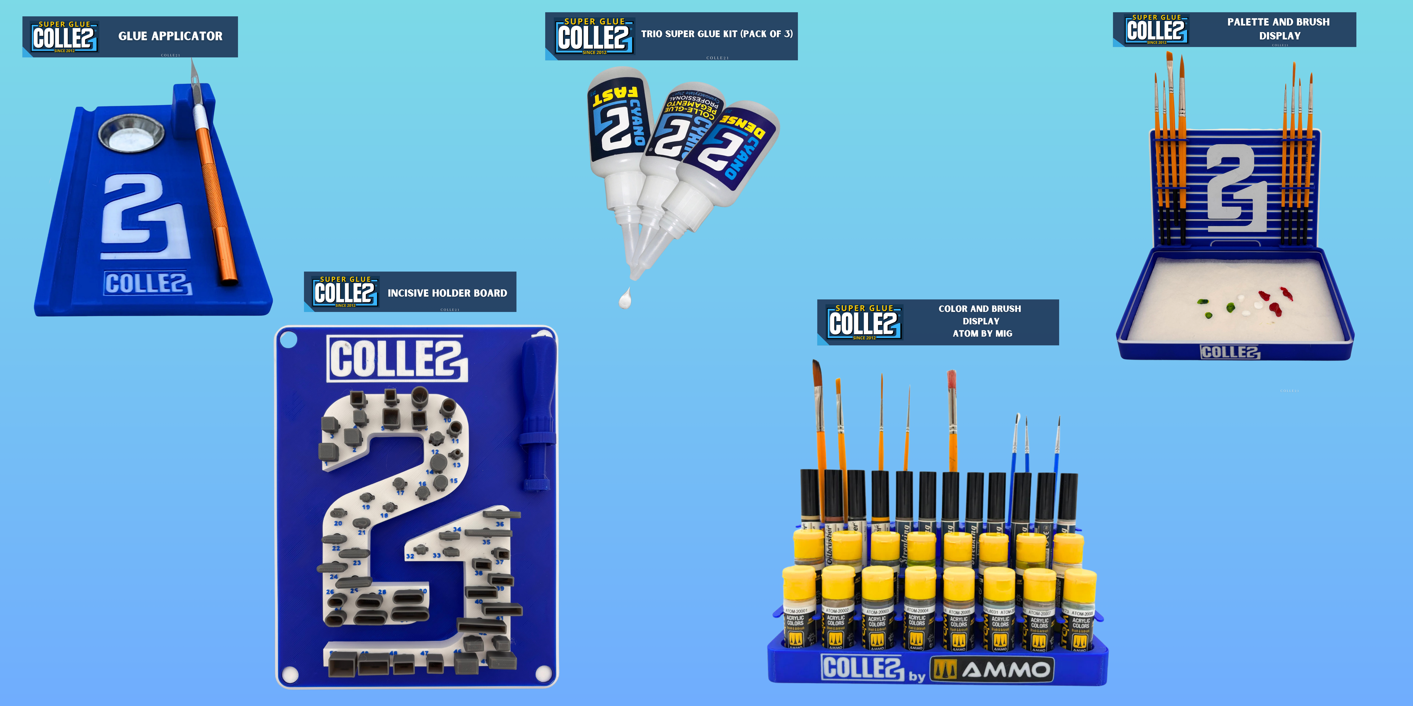 🧰✨ Coffret Créatif Colle21 – 5 Outils Essentiels pour le Modélisme & la Précision🎨🔧 Super Glue Colle 21