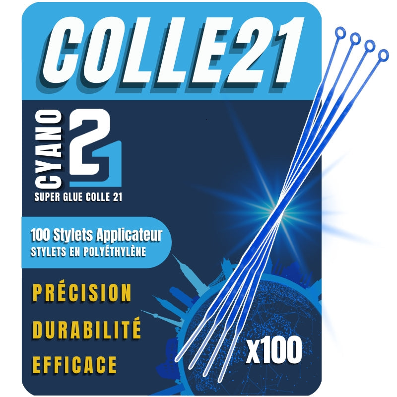 ✨ 100 Stylets Applicateurs en Polyéthylène professionnelle de précision pour le Bricolage & Modélisme ! ✨🔆 Super Glue Colle 21