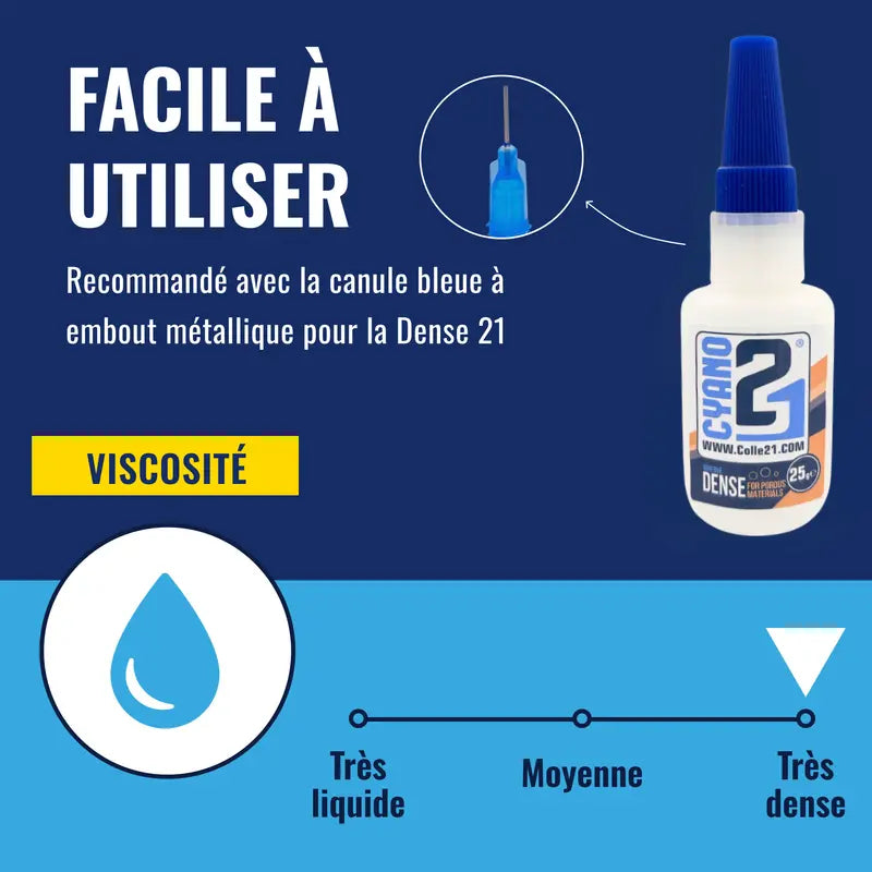 🧪 KIT ACTI DENSE Colle21, Super Glue Colle21 DENSE + Activateur Spray 200ml – Parfaite pour les travaux de modélisme de précision, le bricolage artistique et les réparations techniques à haute exigence. 🛠️ Colle 21