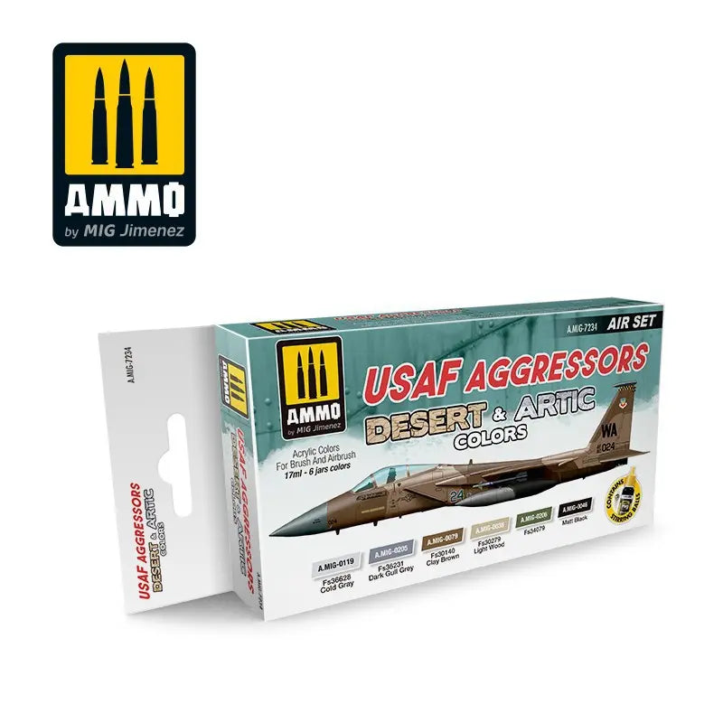 A.MIG-7234 USAF Aggressors Desert & Artic Colors Super Glue Colle 21