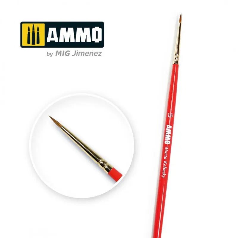 MIG A.MIG-8712 1.5 AMMO Marta Kolinsky Brush Super Glue Colle 21