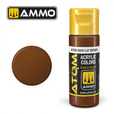 Peinture acrylique ATOM Ammo Mig Clay Brown by Mig Jiménez - peinture pour le modélisme, peinture artistique, peinture acrylique. colle 21