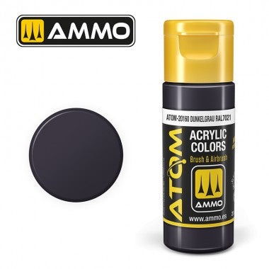 Peinture acrylique ATOM Ammo Mig Dunkelgrau RAL7021 by Mig Jiménez - peinture pour le modélisme, peinture artistique, peinture acrylique. colle 21