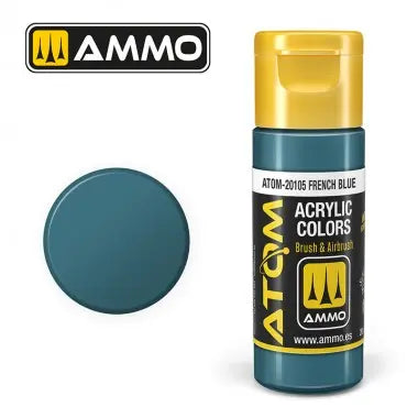 Peinture acrylique ATOM Ammo Mig French Blue by Mig Jiménez - peinture pour le modélisme, peinture artistique, peinture acrylique. colle 21