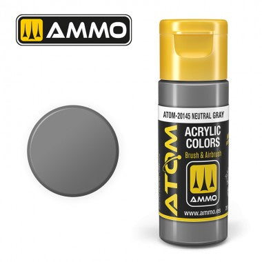 Peinture acrylique ATOM Ammo Mig Neutral Grey by Mig Jiménez - peinture pour le modélisme, peinture artistique, peinture acrylique. colle 21
