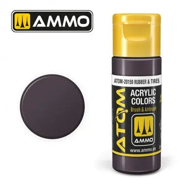 Peinture acrylique ATOM Ammo Mig Rubber & Tires by Mig Jiménez - peinture pour le modélisme, peinture artistique, peinture acrylique. colle 21